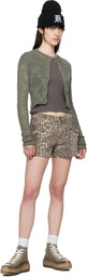 R13 Tan Pouch Pocket Shorts