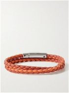 TOD'S - MyColors 2 Woven Leather and Silver-Tone Wrap Bracelet