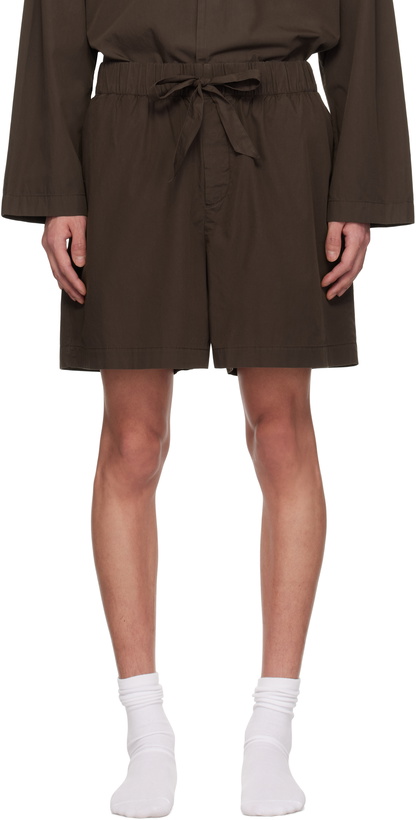Photo: Tekla Brown Poplin Pyjama Shorts