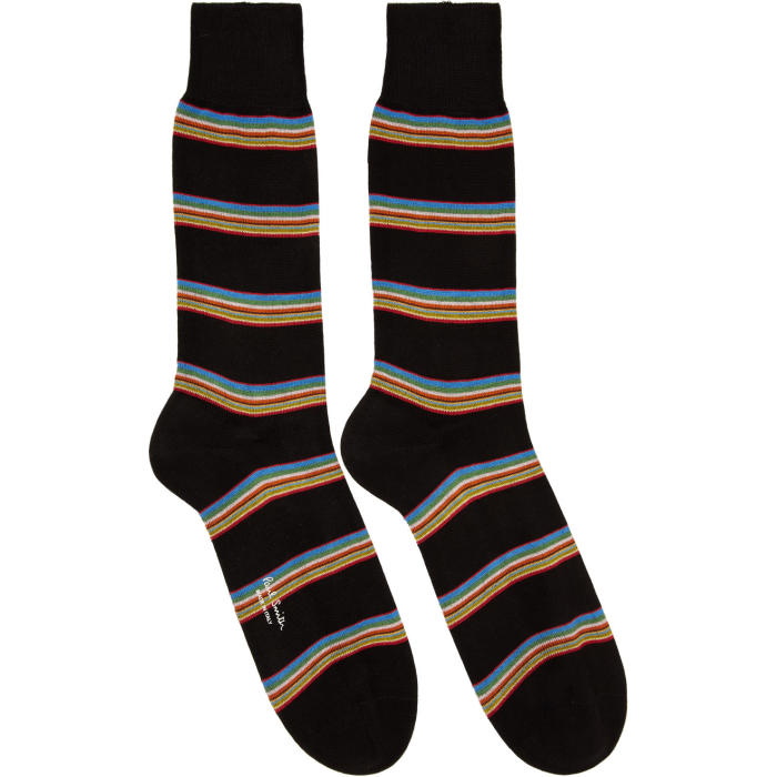 Photo: Paul Smith Black Multi Block Socks 