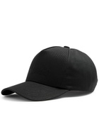 Saint Laurent Logo-embroidered Cotton-blend cap Black