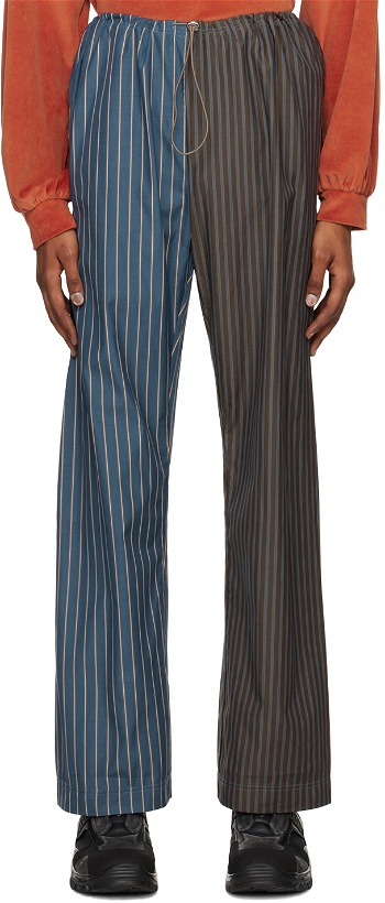 Photo: SC103 Blue & Khaki Striped Trousers