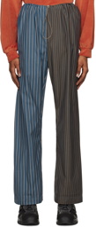 SC103 Blue & Khaki Striped Trousers