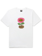 STÜSSY - Sunflower Printed Cotton-Jersey T-Shirt - White