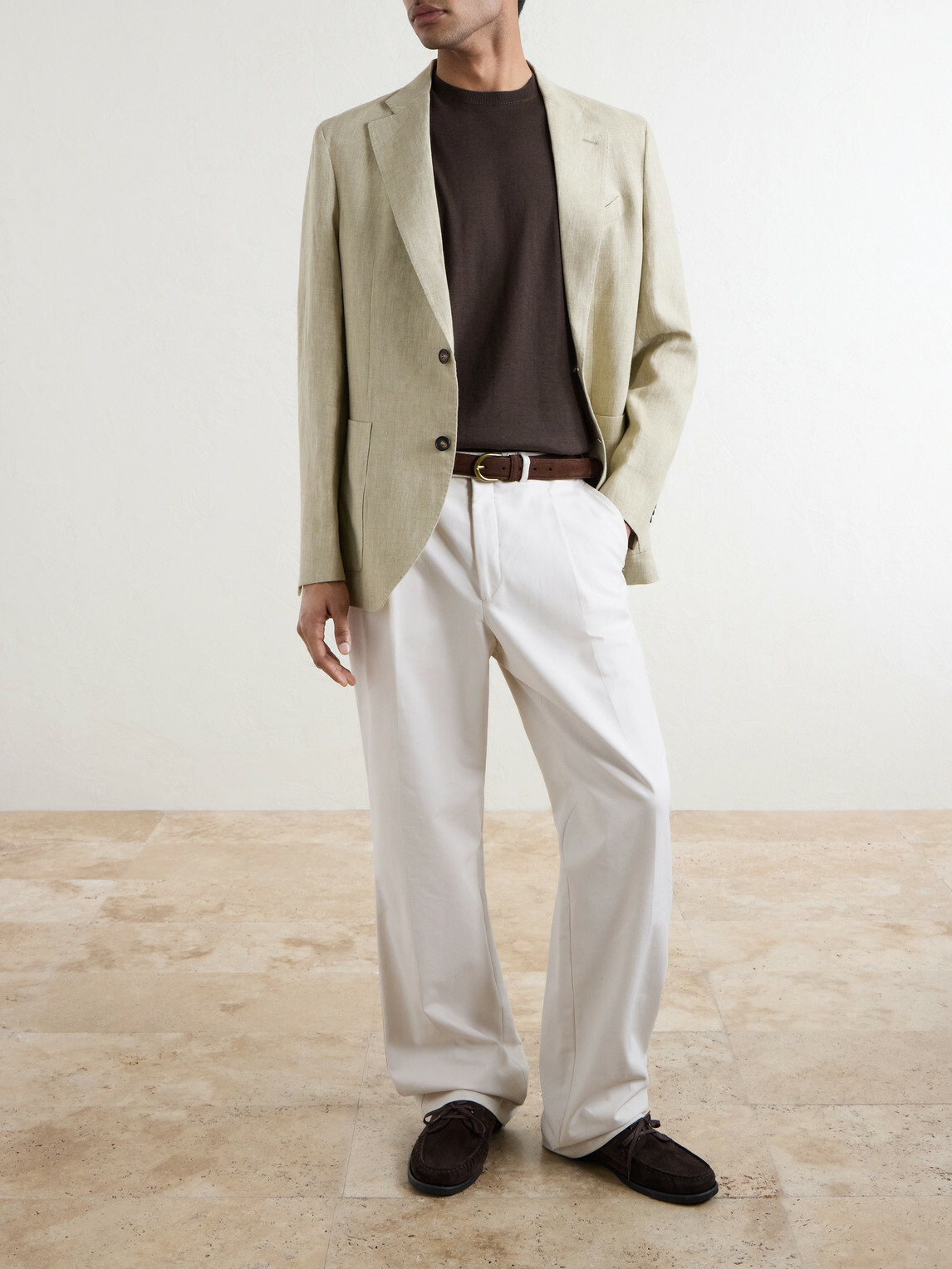 Slowear - Cotton and Silk-Blend T-Shirt - Brown