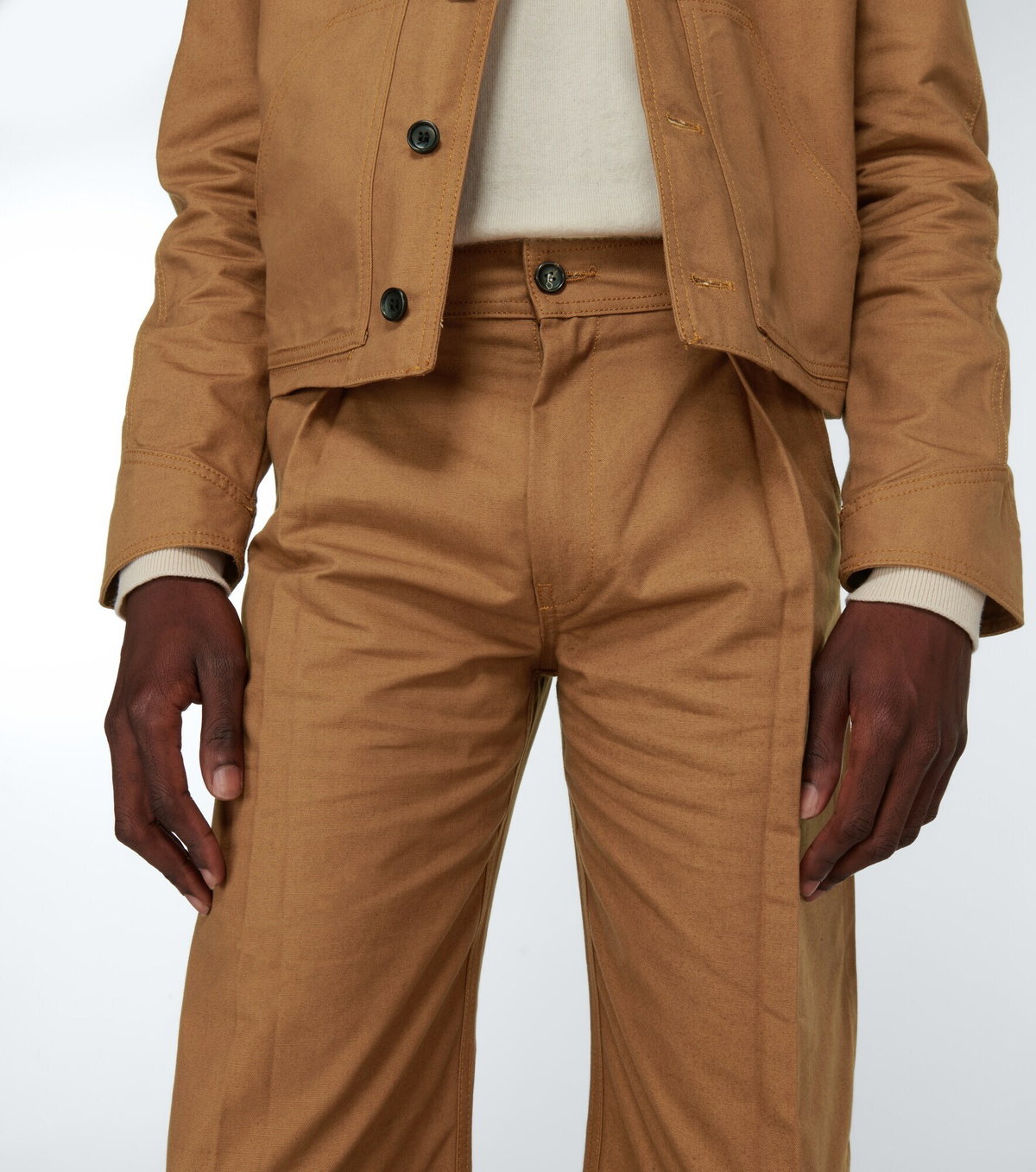 Winnie New York - Wide-leg cotton-blend pants