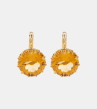 Ileana Makri Crown Medium 18kt gold earrings with citrines