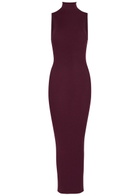 Armarium Cosima Fine-knit Midi Dress Dark Red
