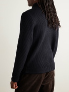 S.N.S. Herning - Virgin Wool Zip-Up Cardigan - Blue
