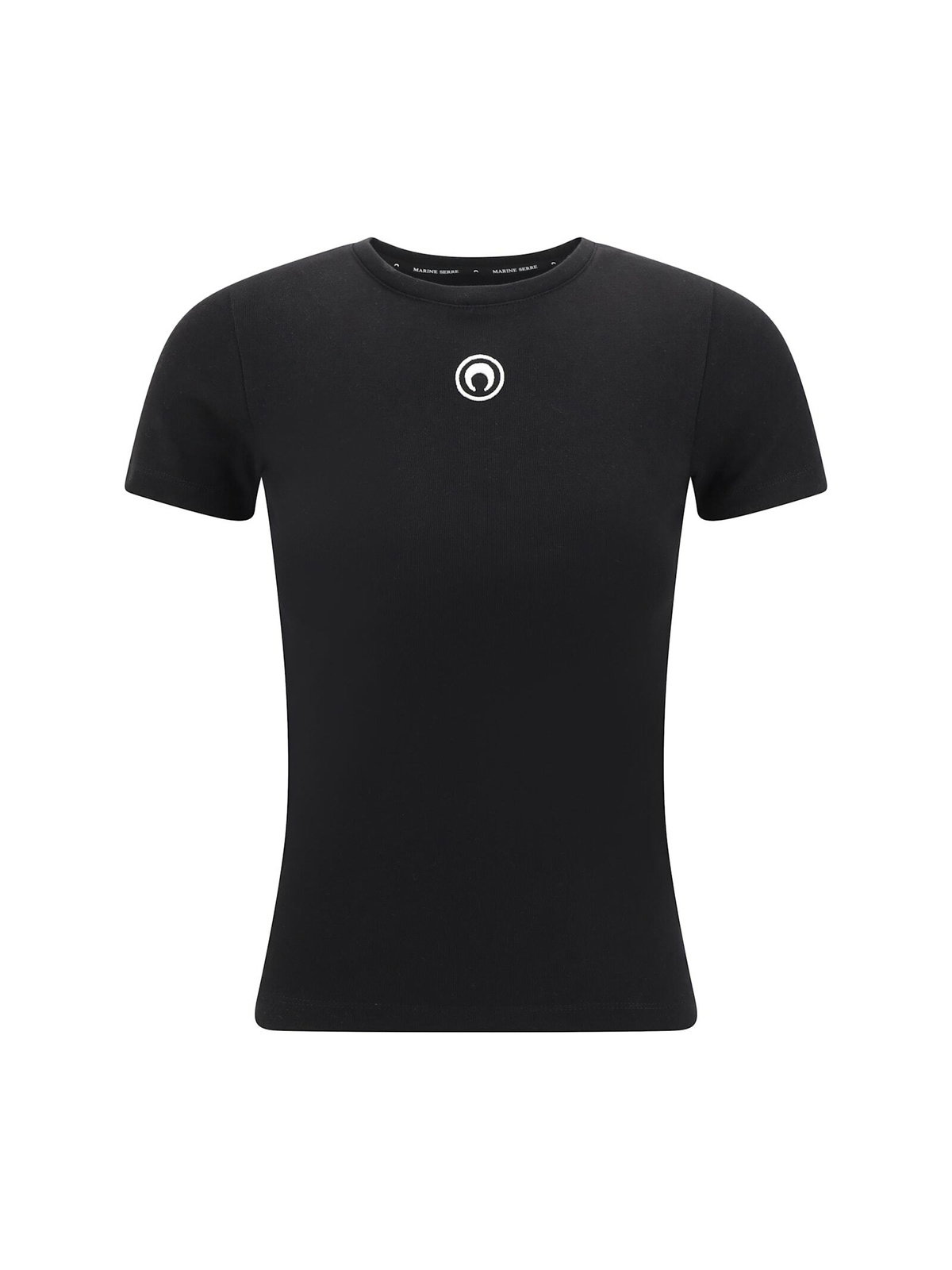 Marine Serre Black Sheer Jacquard Second Skin Long Sleeve T