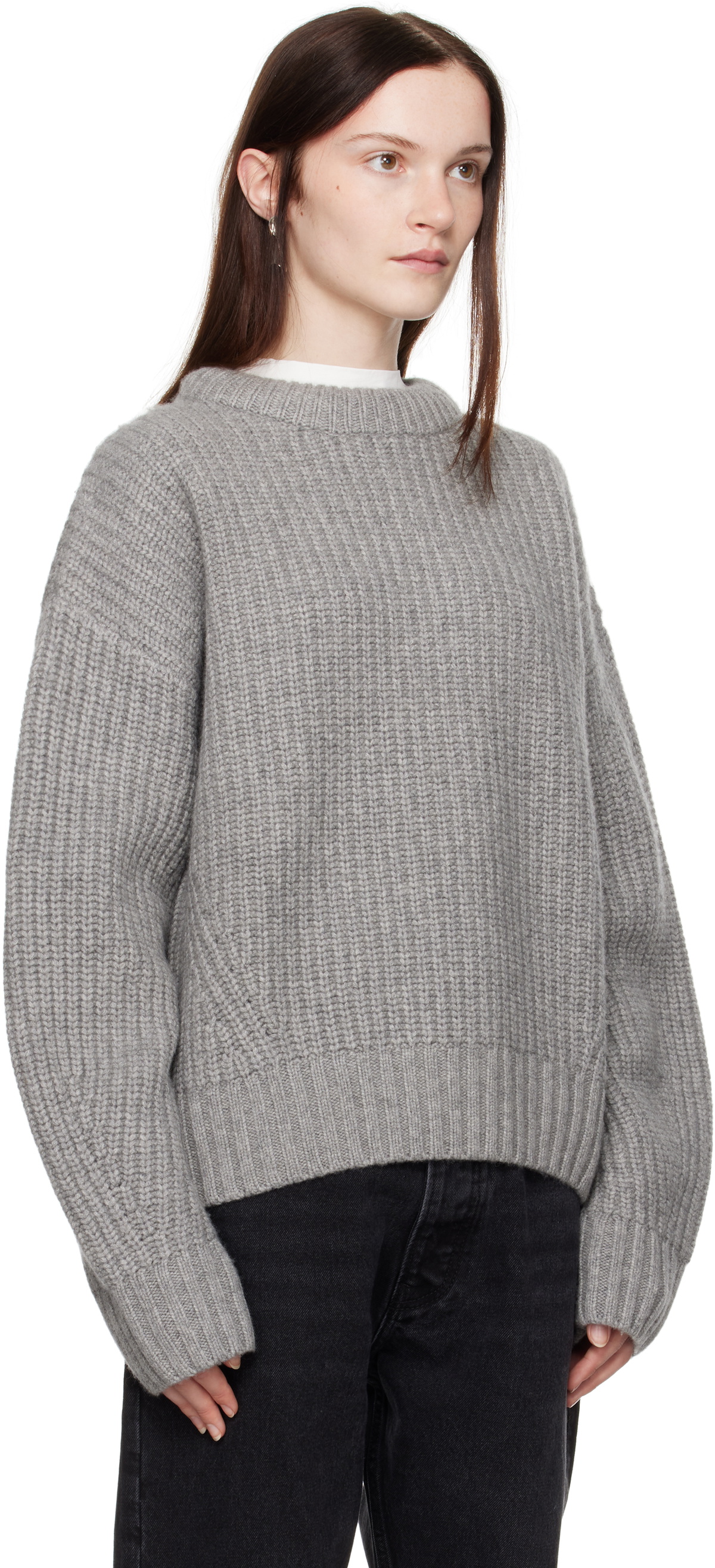 Aya Muse Gray Crewneck Sweater