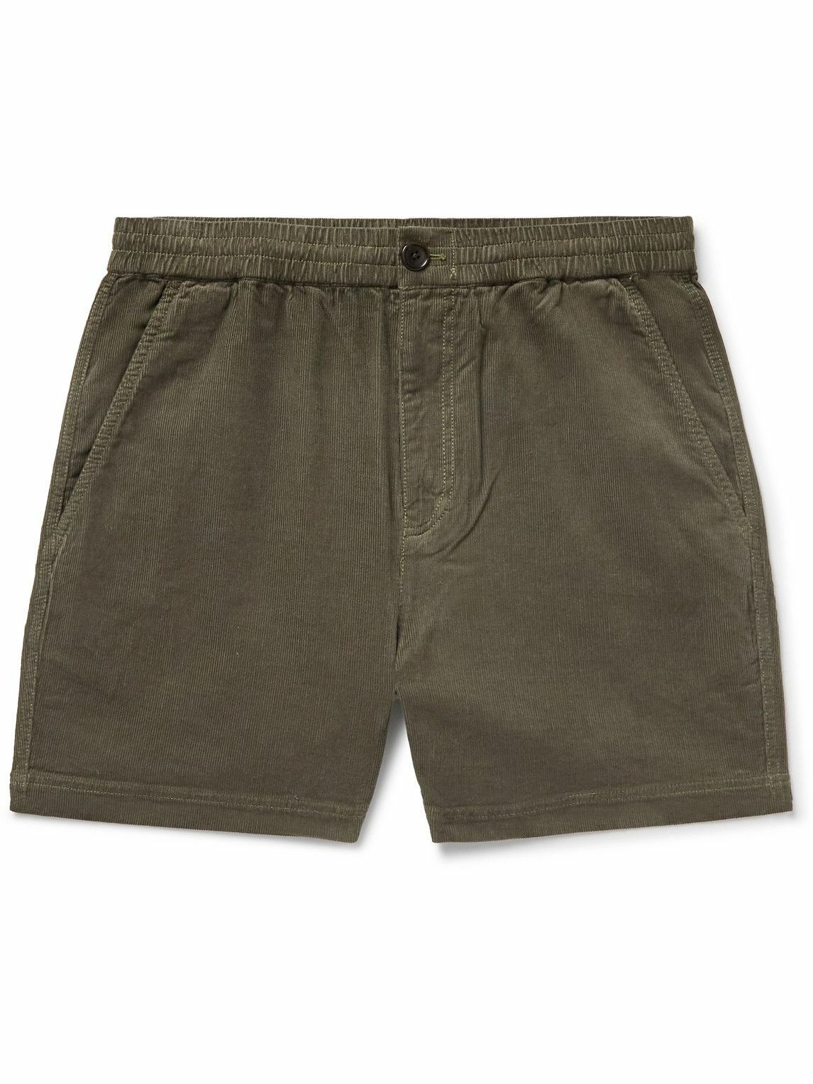 Photo: Alex Mill - Straight-Leg Garment-Dyed Cotton-Corduroy Shorts - Green