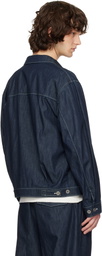 Solid Homme Navy Japanese Denim Trucker Jacket