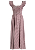 Faithfull The Brand Eudora Gingham Stretch-cotton Midi Dress Red
