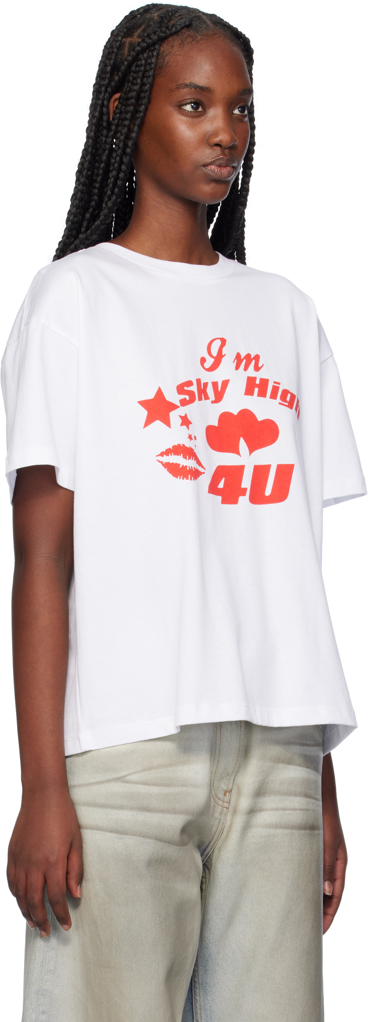 Sky High Farm Workwear White 'Sky High 4 U' T-shirt