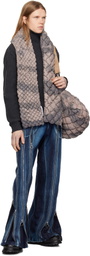 Charlie Constantinou SSENSE Exclusive Taupe Expandable Quilted Scarf