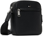 BOSS Black Faux-Leather Messenger Bag