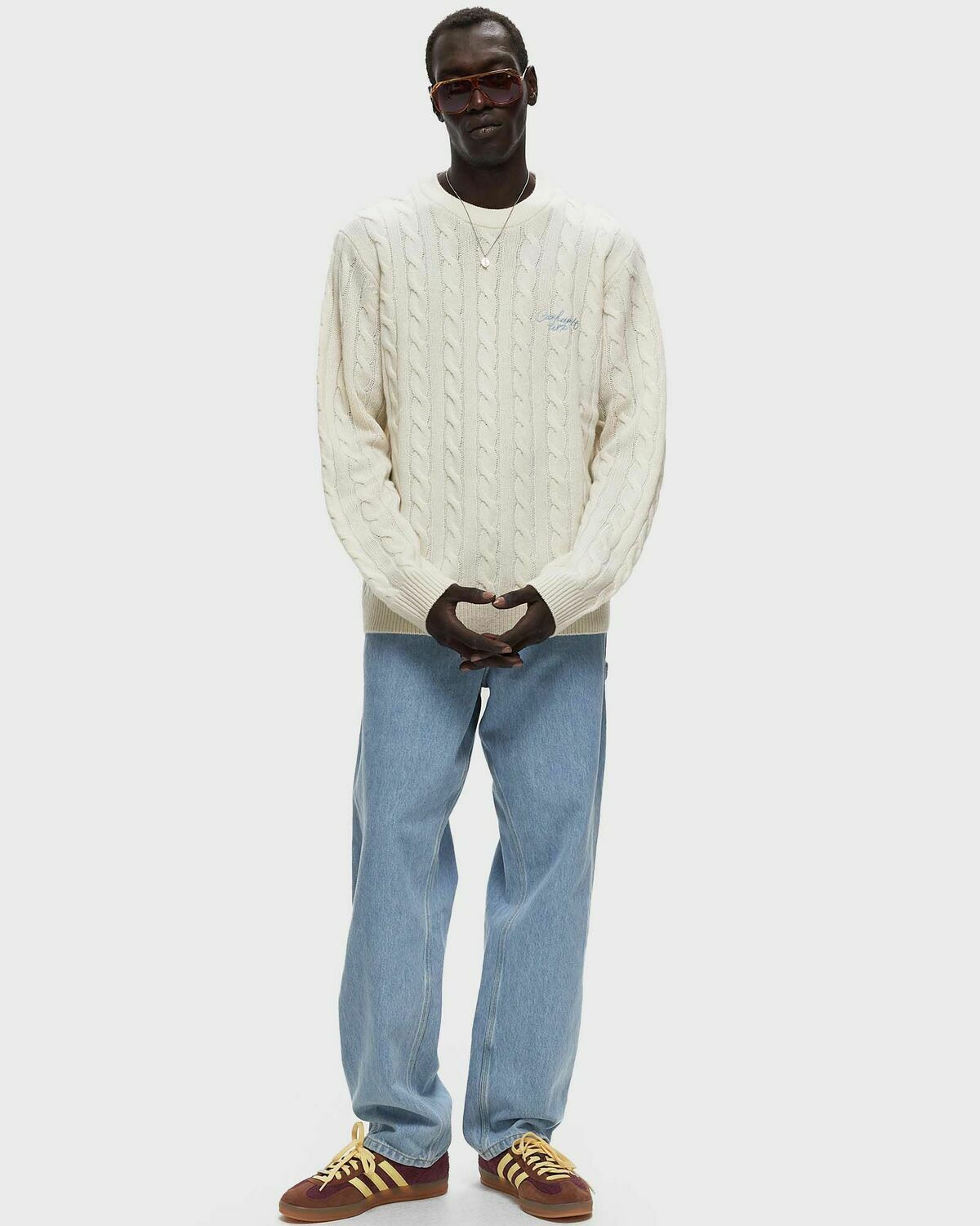 Carhartt Wip Signature Sweater White Pullovers