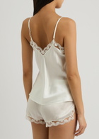 Simone PÉRÈLE Love Me Lace-trim Silk-satin Camisole top Ivory