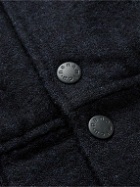 nanamica - Brushed Wool and Linen-Blend Bomber Jacket - Blue