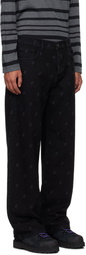 Robyn Lynch Black Laser Etched Eire Motif Jeans