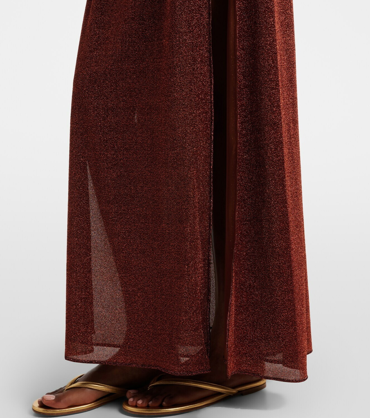 Oséree Lumière Shell open-back midi dress