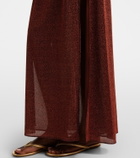 Oséree Lumière Shell open-back midi dress