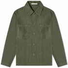 Norse Projects Men's Tyge Cotton Linen Overshirt in Spruce Green