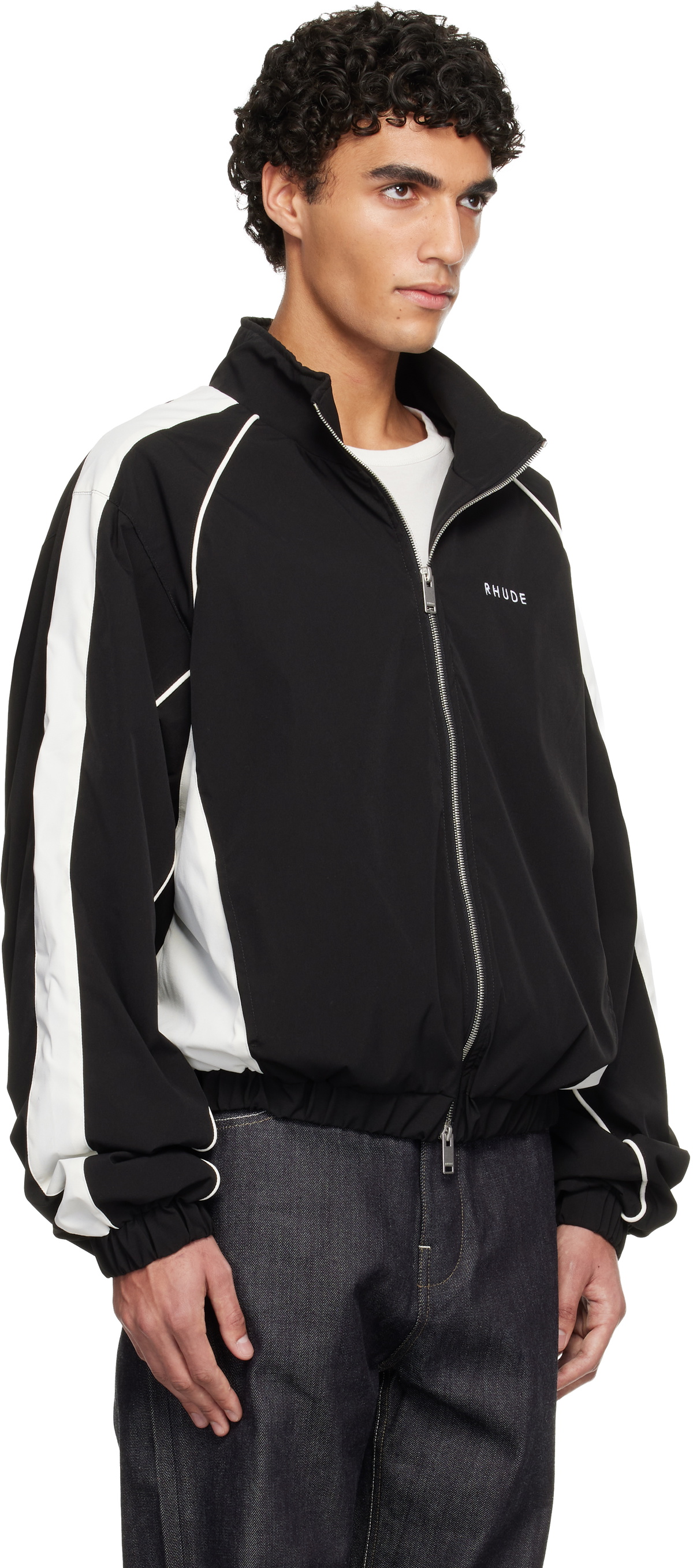 Rhude Black Ramona Piping Track Jacket