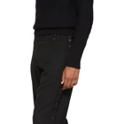 Ann Demeulemeester Black Wool and Cotton Trousers