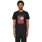 Neil Barrett Black and Red Bauhaus Logotype T-Shirt