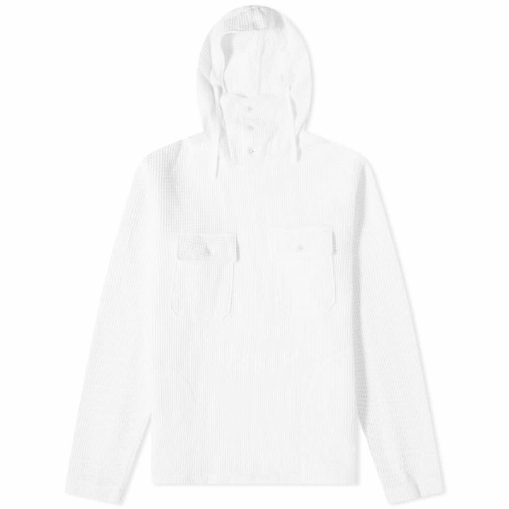 Photo: Engineered Garments Men's Waffle Cagoule Shirt in White