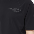 Moncler Grenoble Men's Technical Embossed Logo T-Shirt in Black
