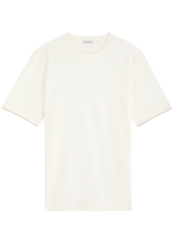 Photo: Moncler Cotton T-shirt Ecru