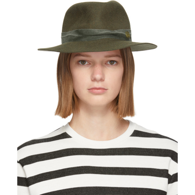 Maison Michel Green Felt Derek Hat Maison Michel display picture 2