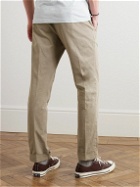 James Perse - Straight-Leg Garment-Dyed Cotton-Blend Trousers - Neutrals