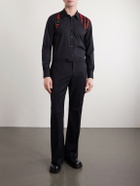 McQueen - Panelled Cotton Shirt - Black