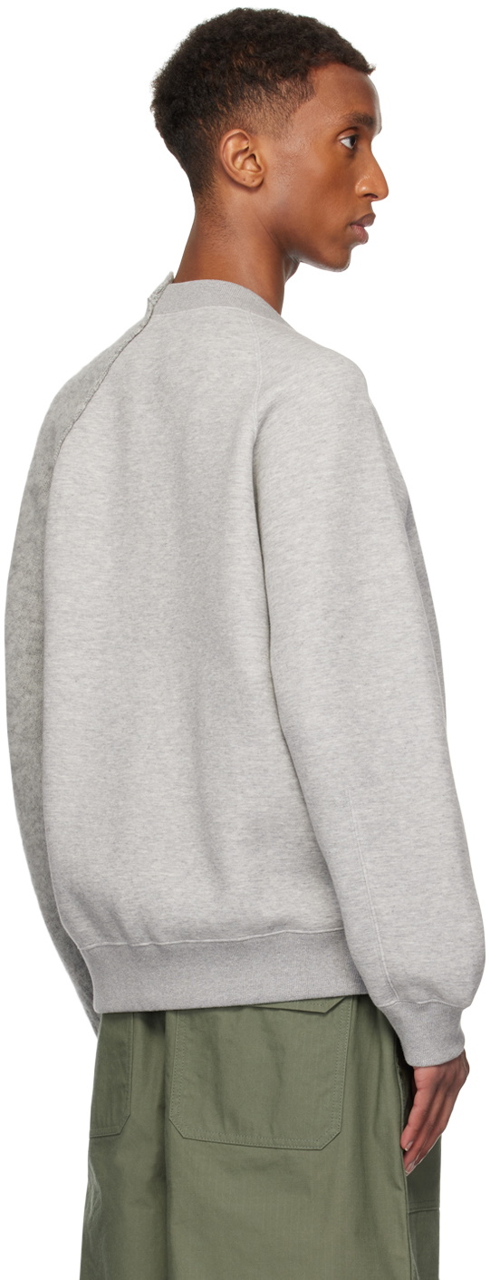 sacai Gray Zip Sweater Sacai