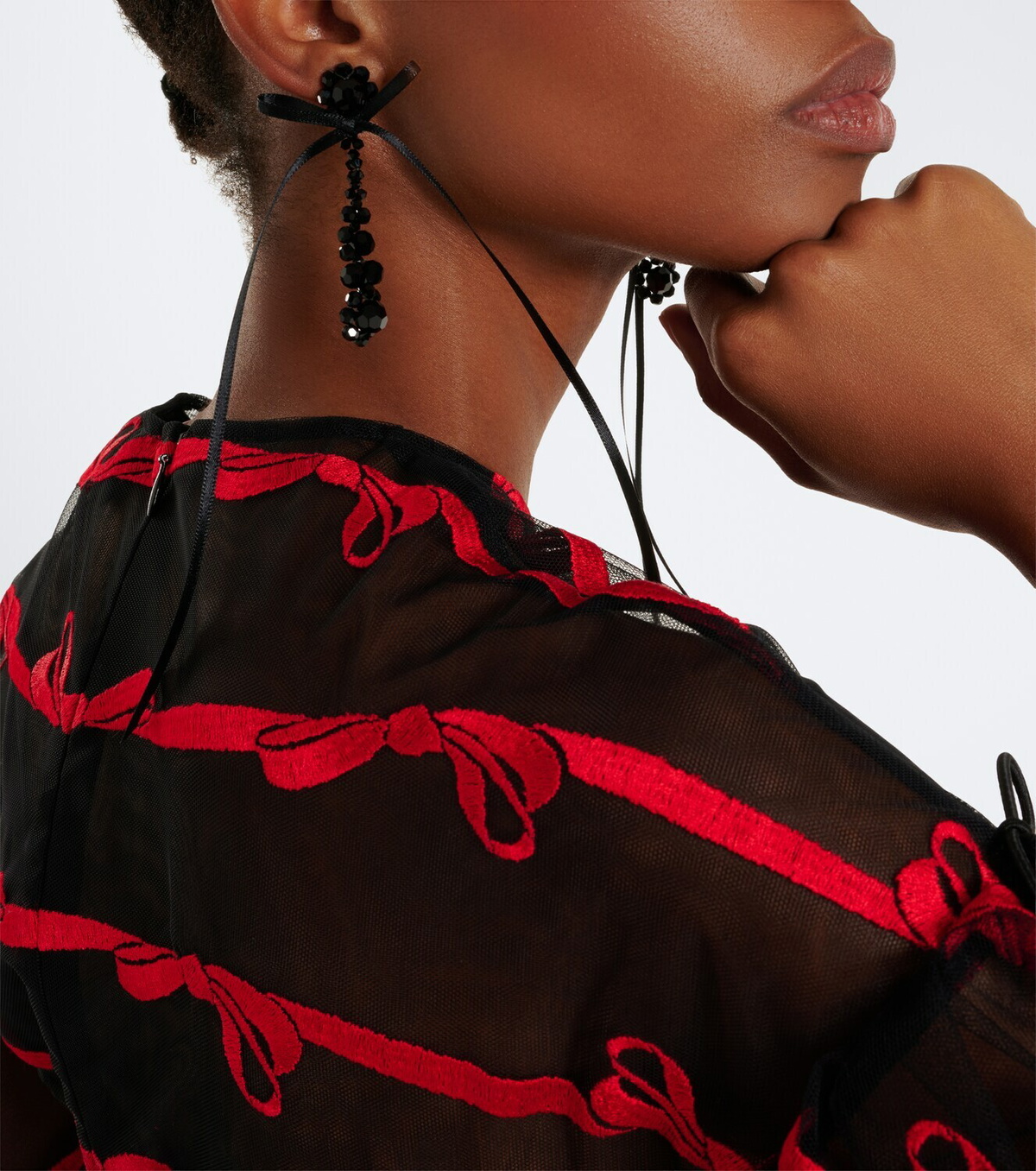 Simone Rocha Victorian Drip embellished drop earrings