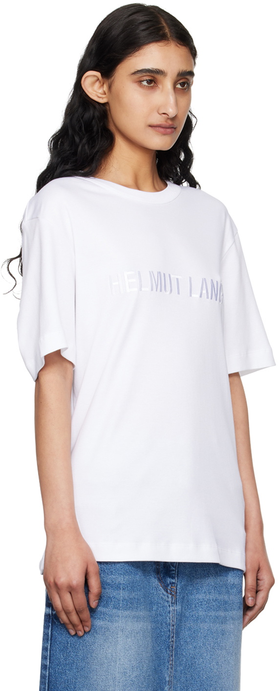HELMUT LANG ホワイト Tシャツ M Helmut Lang White Embroidered T-Shirt Helmut Lang