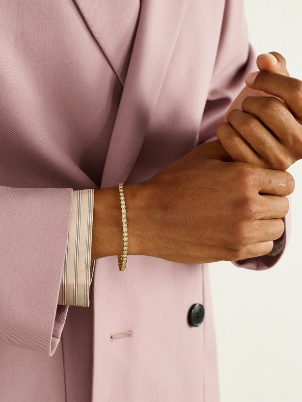 Photo: KOLOURS JEWELRY - Fortis Hexagon 18-Karat Gold Diamond Bracelet - Gold