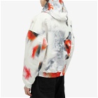 Alexander McQueen Men's Obscured Flower Windbreaker Jacket in White/Red