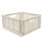HAY Medium Square Recycled Colour Crate in Off-White 