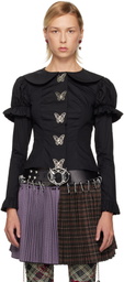 Chopova Lowena Black Butterfly Blouse