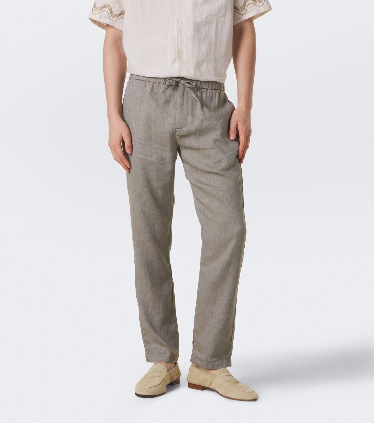 Frescobol Carioca Oscar linen and cotton straight pants