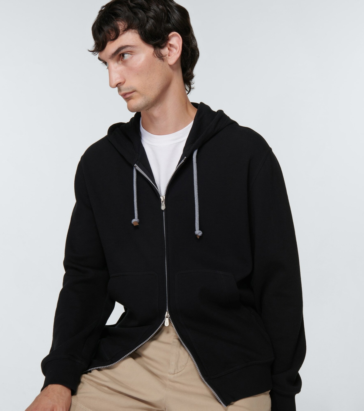 パーカー・フーディ Brunello Cucinelli Zip Closure Cotton Blend Hoodie 3c1f2412d5b18f0b9497afa99d3e52