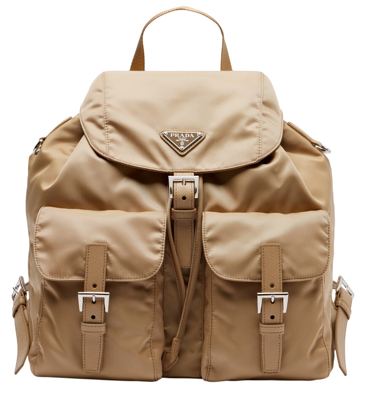 Photo: Prada Re-Nylon leather-trimmed backpack