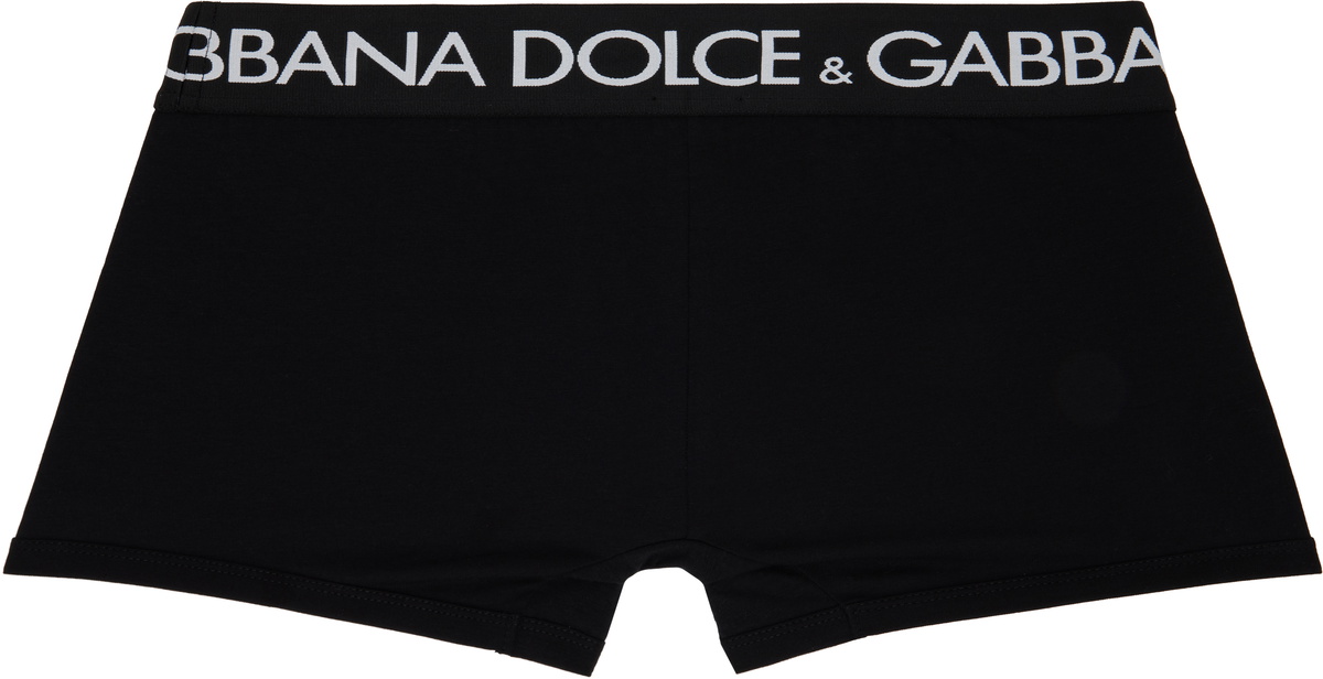 Dolce&Gabbana Two-Pack Black Cotton Jersey Boxers