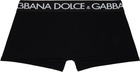 Dolce&Gabbana Two-Pack Black Cotton Jersey Boxers