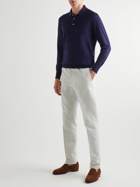 Kingsman - Straight-Leg Linen and Cotton-Blend Twill Drawstring Trousers - Neutrals